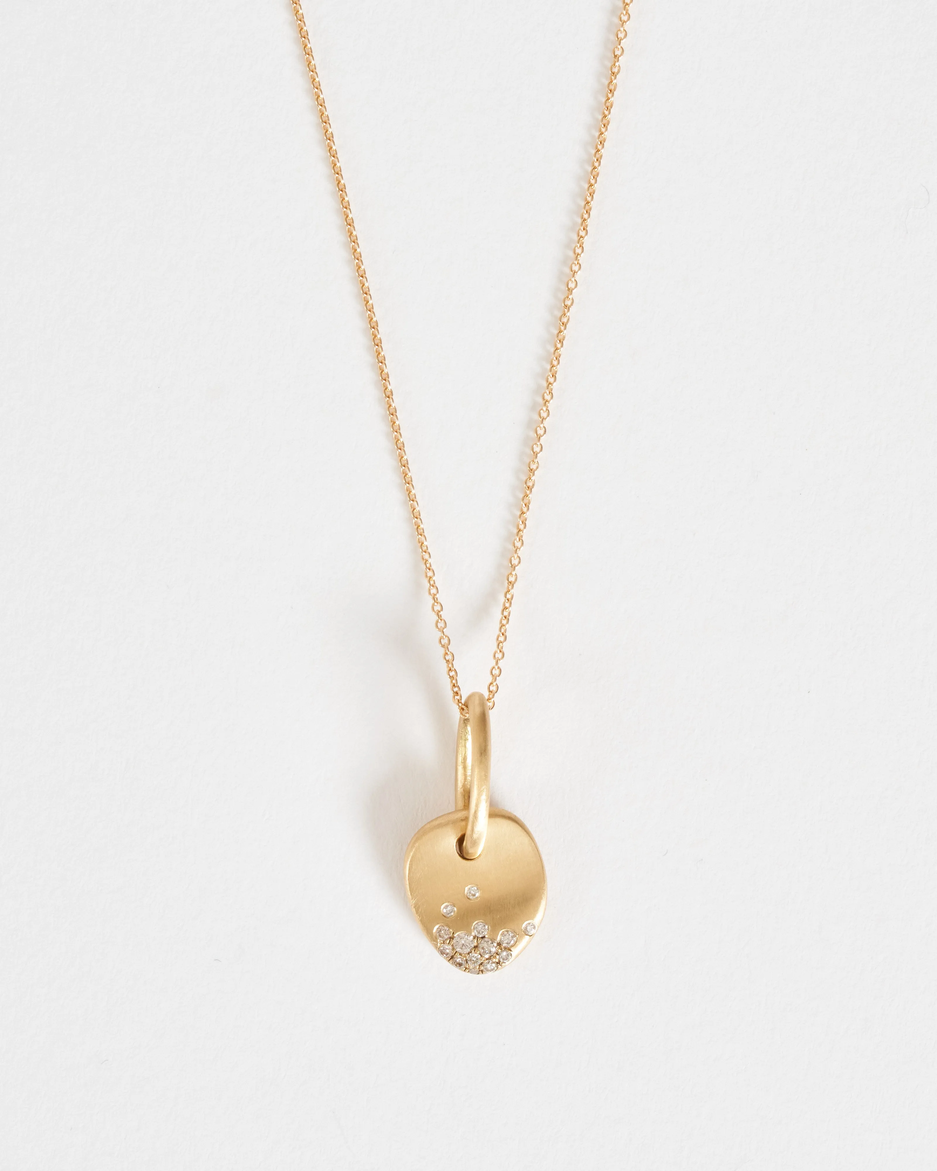 urban winter mini necklace - gold/champagne diamonds