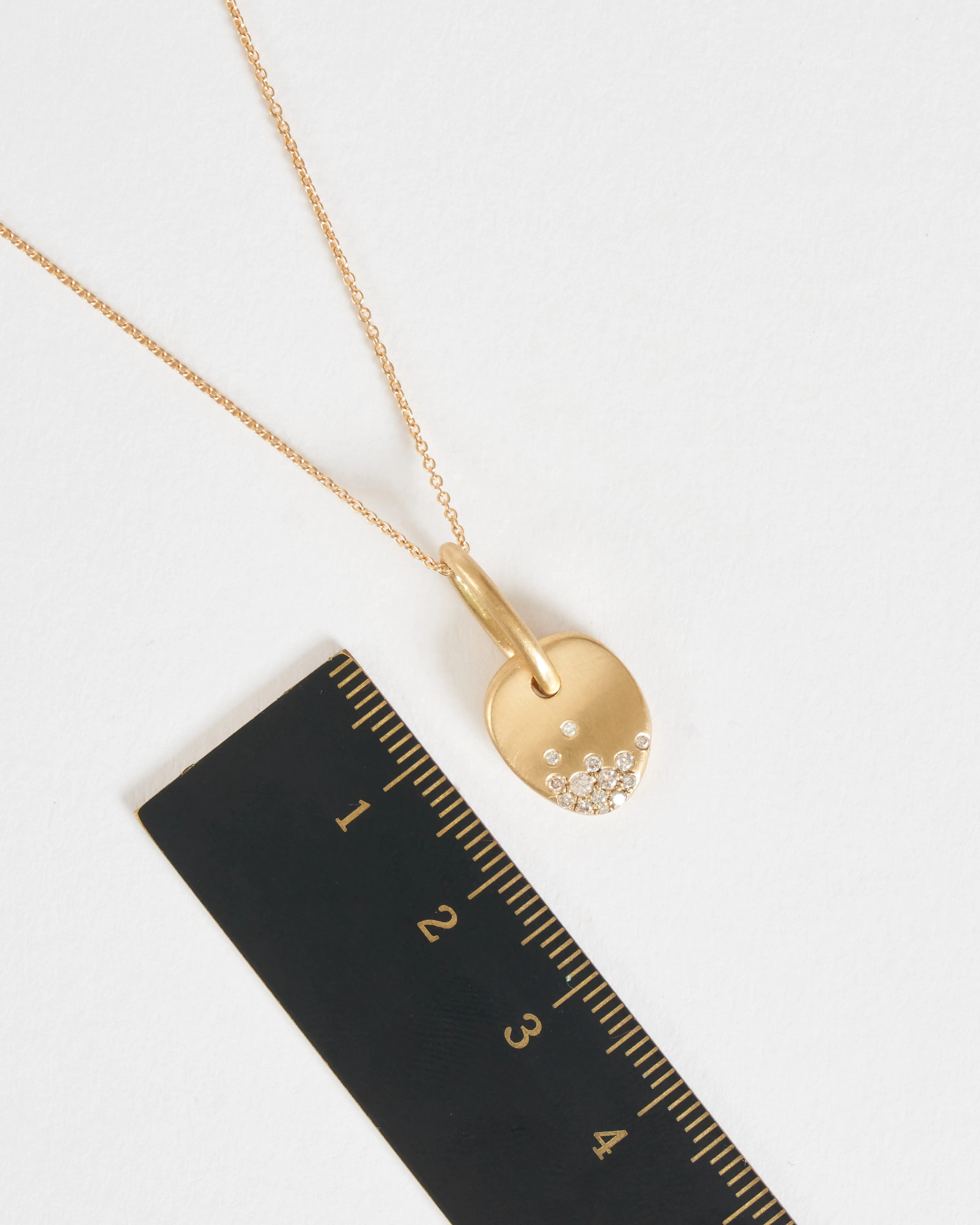 urban winter mini necklace - gold/champagne diamonds