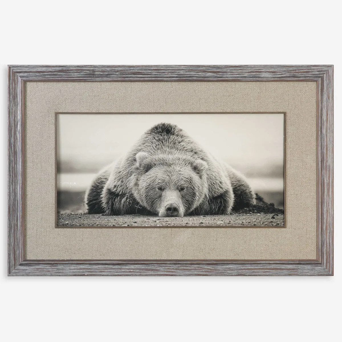 Uttermost Deep Sleep Bear Rustic Framed Print