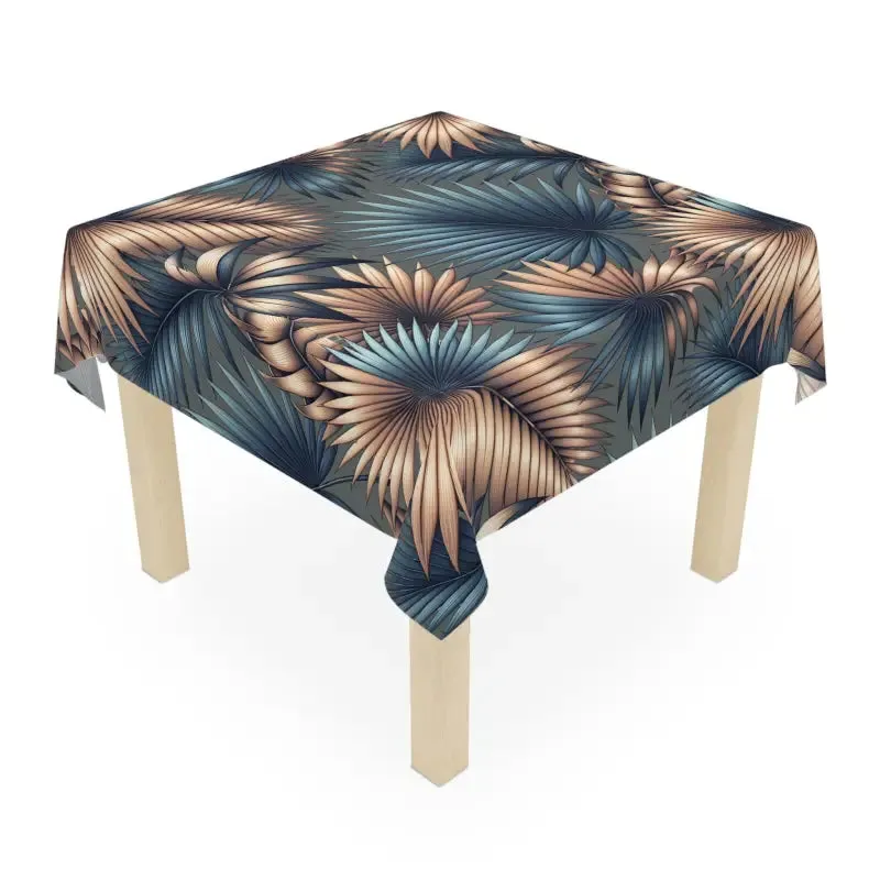 Vibrant Palm Leaves Tablecloth for Tropical Dining