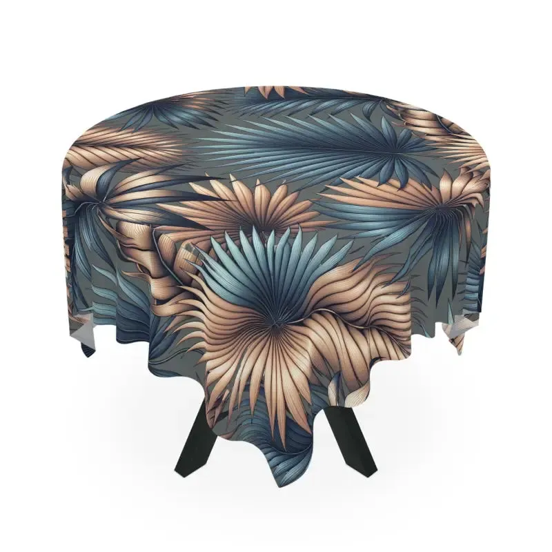 Vibrant Palm Leaves Tablecloth for Tropical Dining