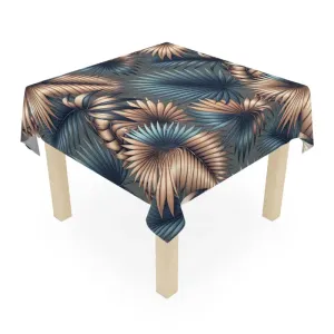 Vibrant Palm Leaves Tablecloth for Tropical Dining