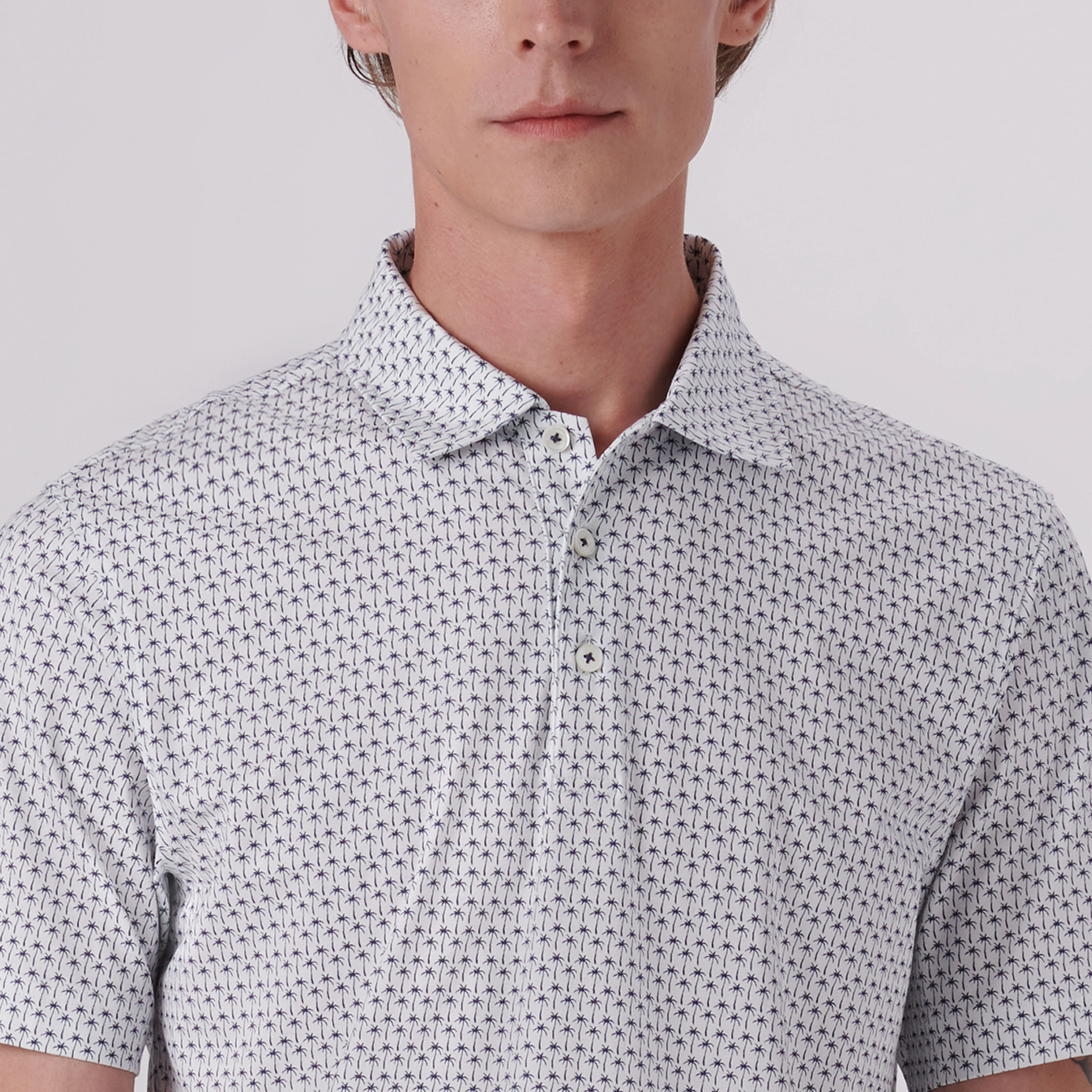 Victor Palm Trees Print OoohCotton Polo