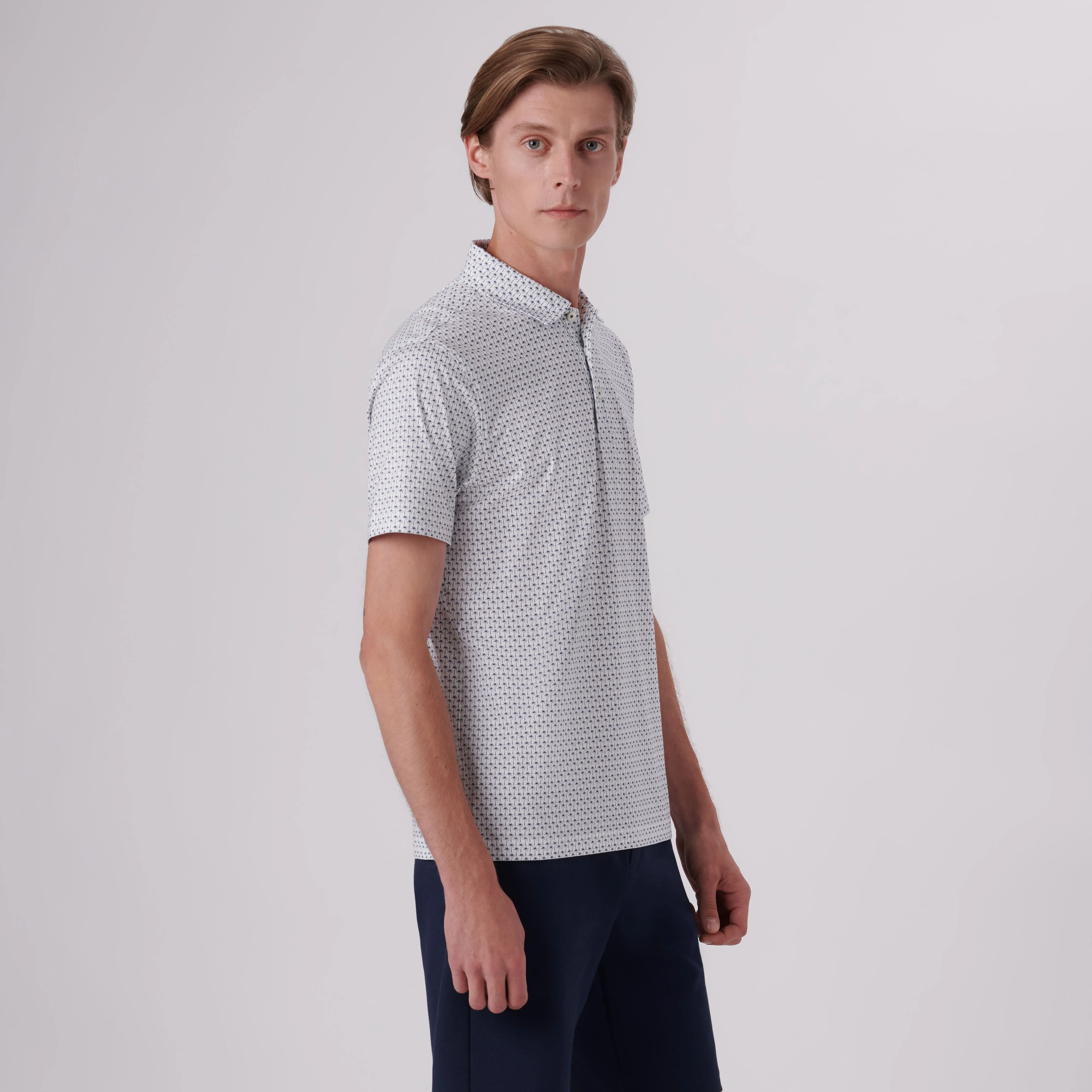 Victor Palm Trees Print OoohCotton Polo