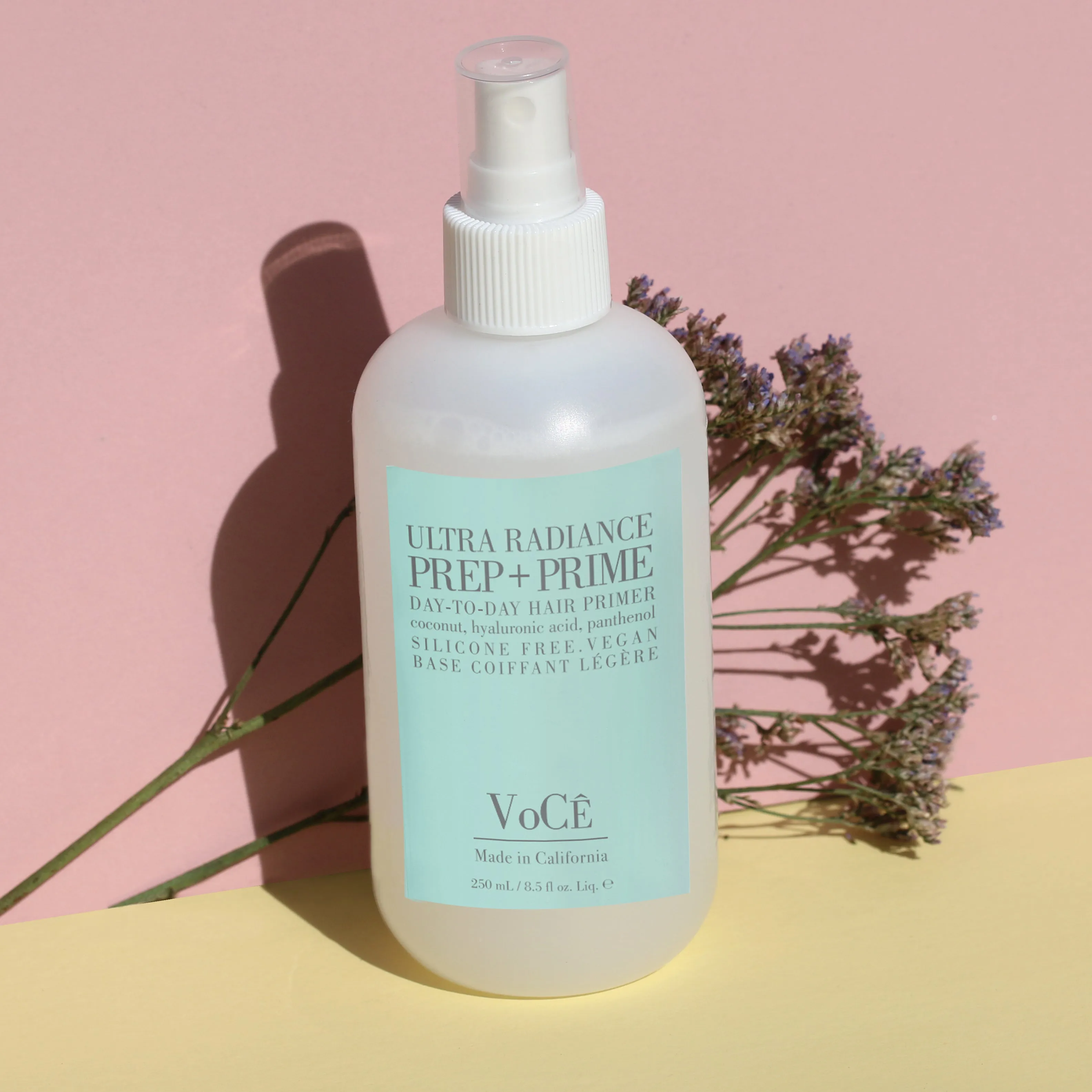 VoCÊ Haircare – Vegan Prep   Prime Blowout Spray | Shine, Style Retention, Heat Protection, Nourishes Hair, Anti-Frizz, Non-Toxic, Cruelty-Free, Vegan Haircare (8.5 oz | 250 ml)
