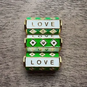 Warhol Love: Green/White
