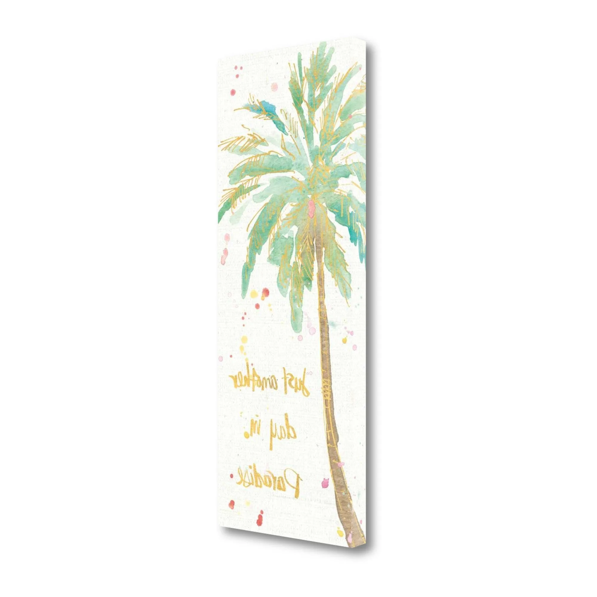Watercolor Palm Tree 1 Giclee Wrap Canvas Wall Art
