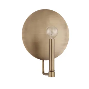 Wells 1 Light Sconce- Aged Brass