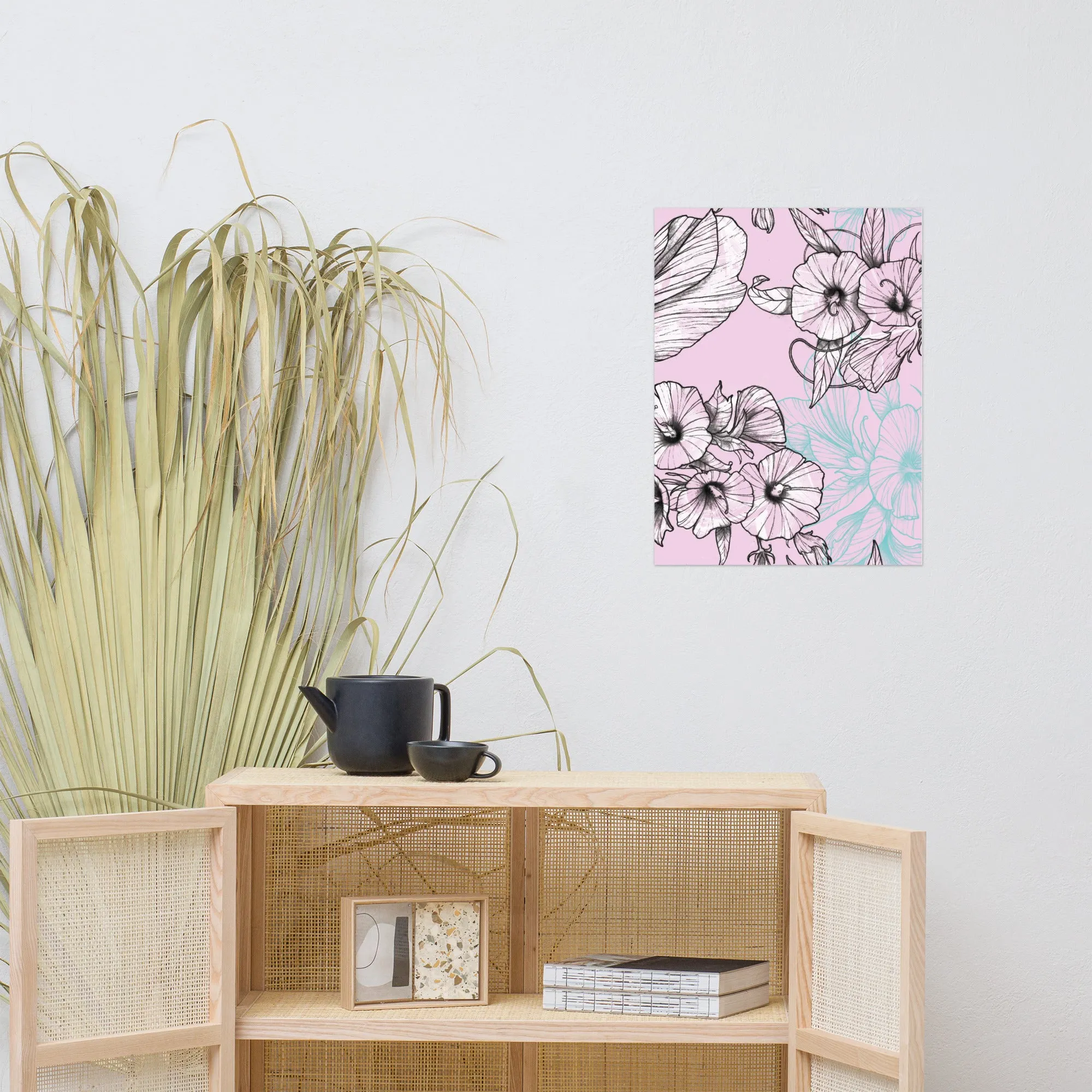 White Hibiscus Poster