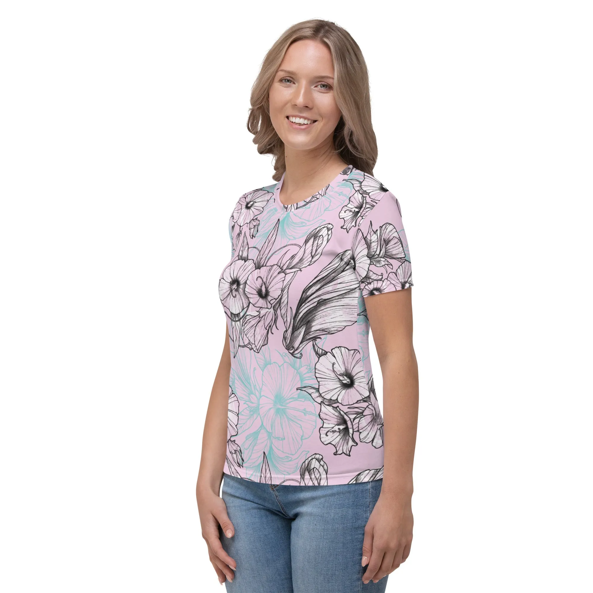 White Hibiscus Women's T-shirt