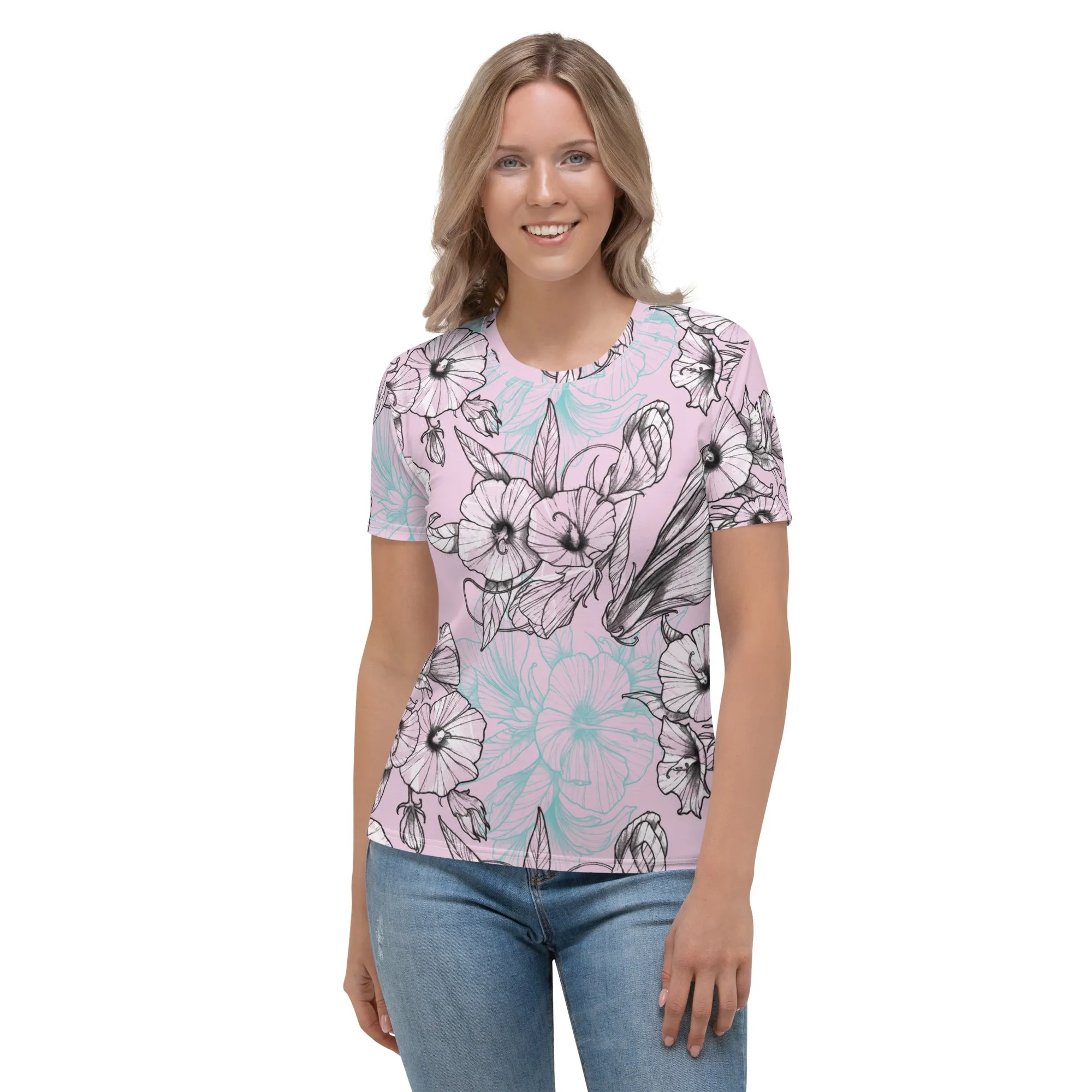 White Hibiscus Women's T-shirt