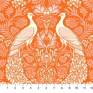 Wild Abandon Tangerine Rogue & Scoundrel Fabric Yardage