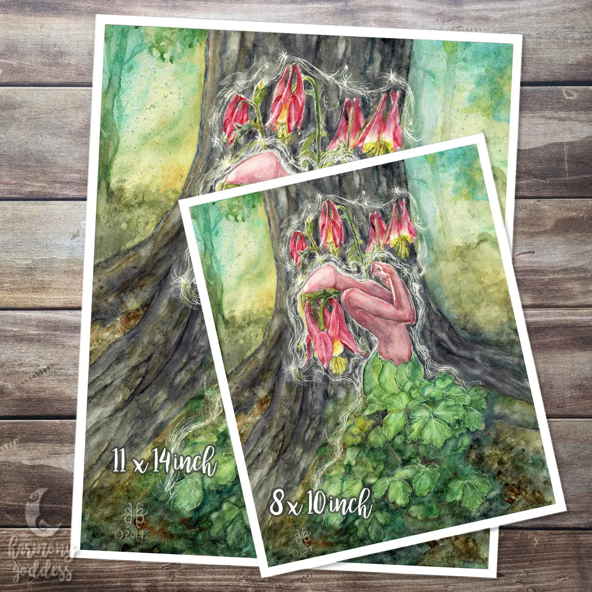 Wild Columbine Goddess Art Print