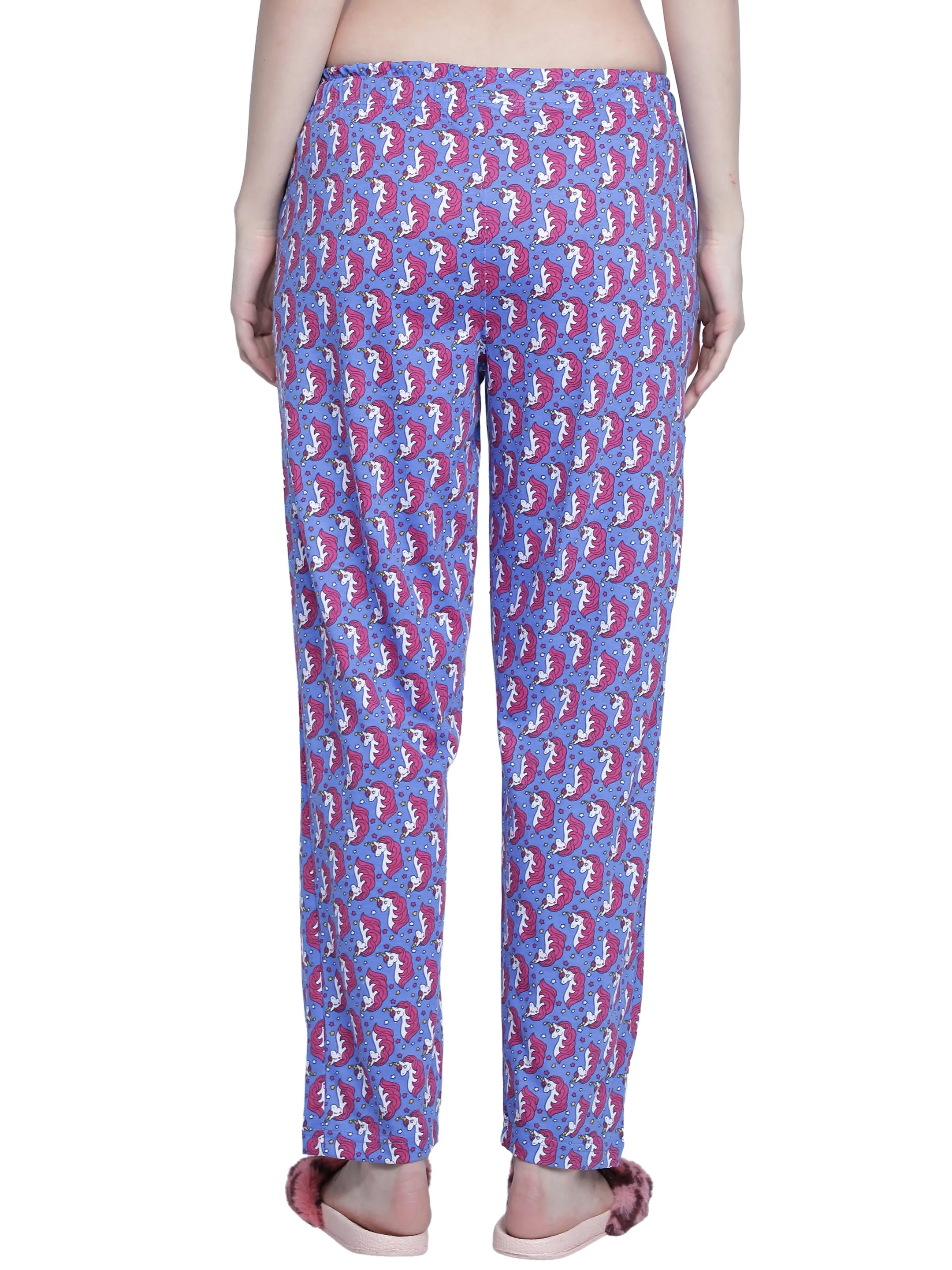 Women's Royal Blue Unicorn Pyjama - Enchanting & Comfortable Loungewear