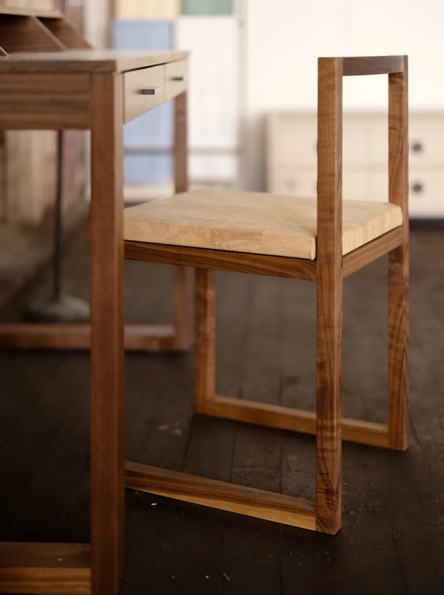 Wood and Cork Chair | Dining or Writing Desk Chair | Porto Chair