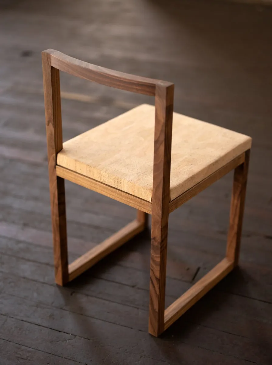 Wood and Cork Chair | Dining or Writing Desk Chair | Porto Chair