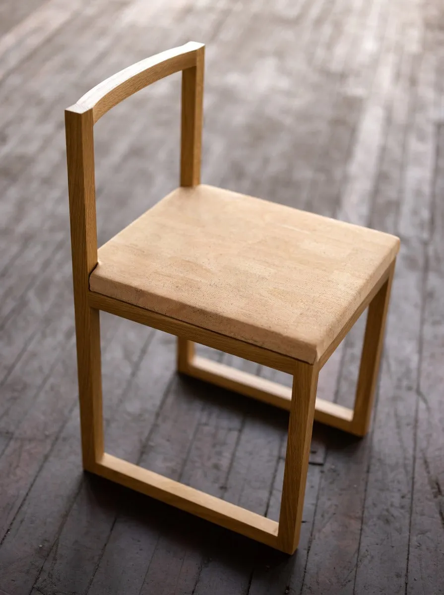 Wood and Cork Chair | Dining or Writing Desk Chair | Porto Chair