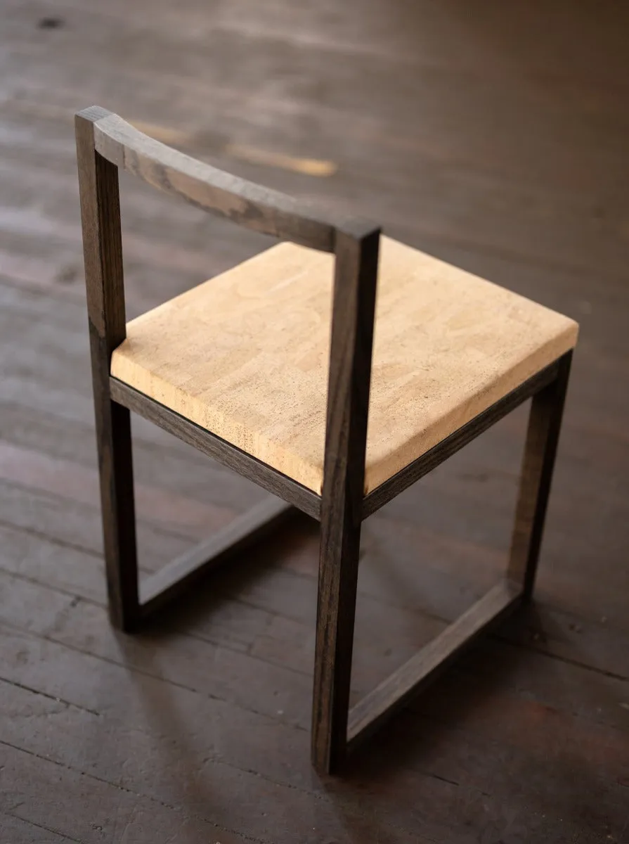 Wood and Cork Chair | Dining or Writing Desk Chair | Porto Chair