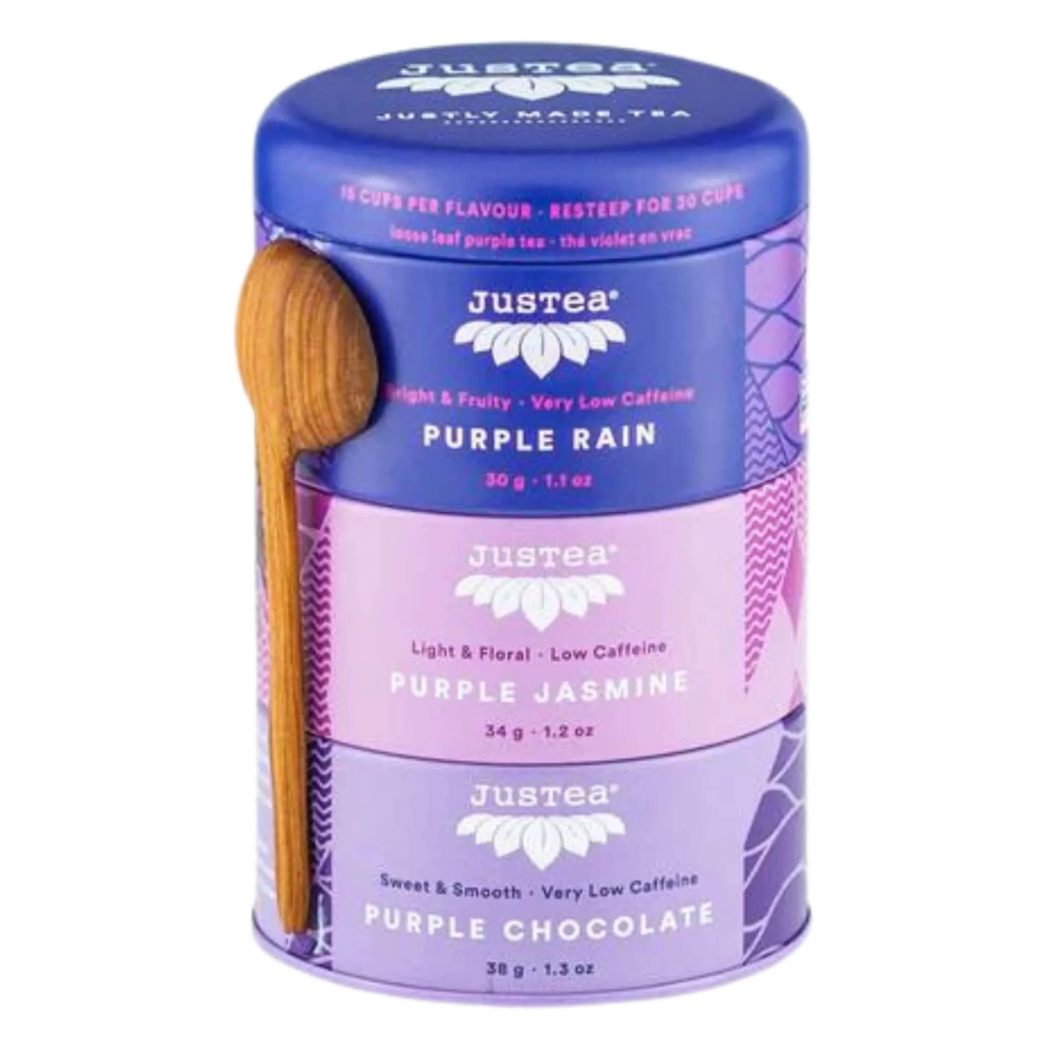 ZZZTea Trio Tin Set w/Hand Carved Spoon